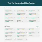 Test for hundreds of risk factors across genetic and lab reports
